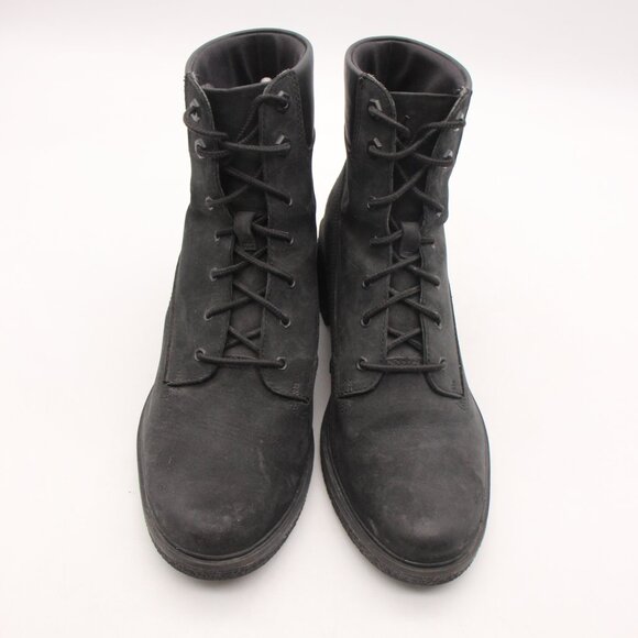 Timberland Brinda Women's Size 9.5 A1JXI Black Nubuck Lace-Up Combat Boots - Picture 2 of 10